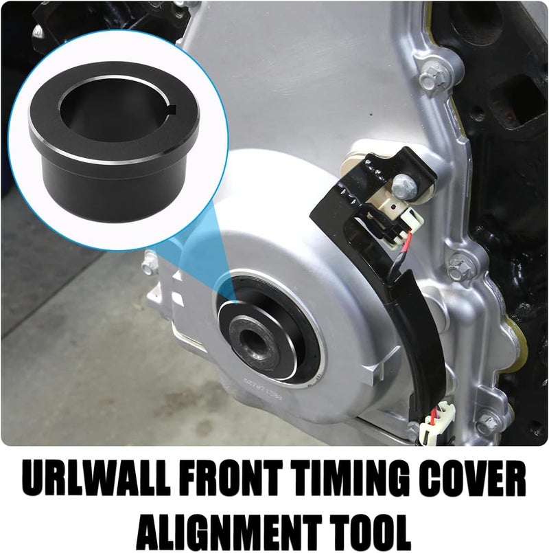 URLWALL LS Timing Cover Alignment Tools & Seal Installer Seal Kit, Front Rear Cover Alignment Tool Kit Fit for LS Series Engines Ls1 Ls2 Ls3 Ls6 Ls Lq4 Lq9 4.8 5.3 5.7 6.0 6.2 (Black) - Image 2